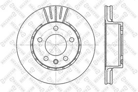 6020-3611V-SX, 6020-3611V-SX_диск тормозной передний!\ Opel Omega 1.8-2.3TD 86