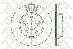 6020-4544V-SX, 6020-4544V-SX_диск тормозной передний!\ Toyota Carina 1.6/1.8/2.0D 92-97