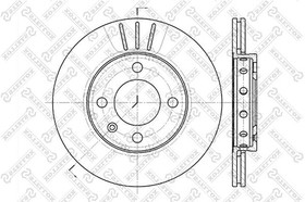 6020-4756V-SX, 6020-4756V-SX_диск тормозной передний!\ VW Lupo/Polo 1.0-1.9SDi 94