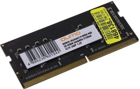 QUMO DDR4 SODIMM 4GB QUM4S-4G2666C19 PC4-21300, 2666MHz OEM/RTL