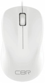 Фото 1/3 CBR CM 131 White, Мышь проводная, оптическая, USB, 1200 dpi, 3 кнопки и колесо прокрутки, ABS-пластик, длина кабеля 2 м, цвет белый