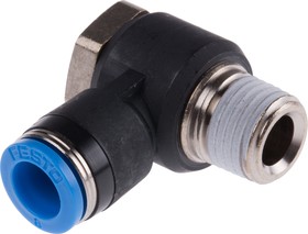 Фото 1/2 QSLV-1/4-8, Push-In L-Fitting, 60mm, Compressed Air, QS