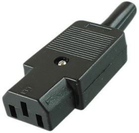PL2299, Гнездо сетевое "3 PIN" пластик на кабель 250V 10A, Pro Legend