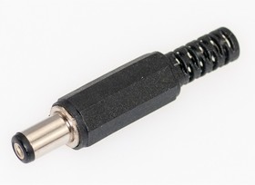 PL2312, Разъем питания 5.5x1.7x9.5мм штекер пластик на кабель, Pro Legend