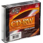 VSCDRWSL501, Диск CD-RW VS 700 Mb, 12x, Slim Case (5), (5/200)