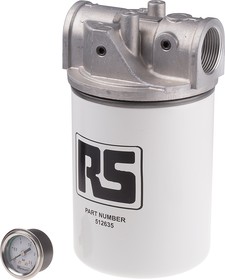 Фото 1/2 12 bar 1-1/4in Hydraulic Spin-On Filter Can, 95L/min max, 10μm filtration size