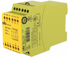 Фото 1/4 774310, Dual-Channel Safety Switch/Interlock Safety Relay, 24V ac/dc, 3 Safety Contacts