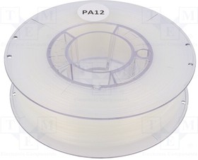 PA12 1,75 NATURAL 0,33, Филамент: PA 12; O: 1,75мм; натуральный; 240-270°C; 330г