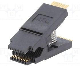 SV-SOIC20-10, Тест-клипса; PIN: 20; черный; позолота; Применение: SO,SOIC,SOJ