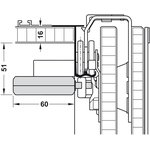 Slido F-Line41 35A комплект Smuso для 3 дверей 50мм 402.36.401
