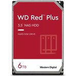Жесткий диск WD Red Plus WD60EFPX, 6ТБ, HDD, SATA III, 3.5"