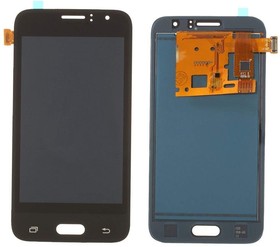 Дисплей (экран) в сборе с тачскрином для Samsung Galaxy J1 (2016) SM-J120F черный (TFT-совместимый с регулировкой яркости)