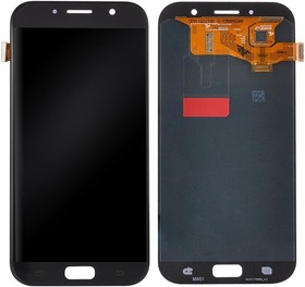 Дисплей (экран) в сборе с тачскрином для Samsung Galaxy A7 (2017) SM-A720F черный (TFT-совместимый с регулировкой яркости)