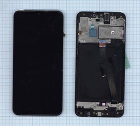 Дисплей (экран) в сборе с тачскрином для Samsung Galaxy A10 SM-A105FD, Galaxy M10 SM-M105FD черный с рамкой (Premium LCD)