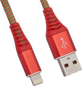 USB кабель "LP" для Apple 8 pin "Носки" (красный/блистер)