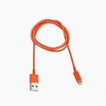 USB lightning Cable для Apple iPhone 5, iPad Mini, iPad оранжевый, коробка