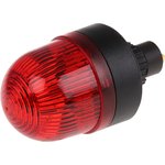 207.100.75, EM 207 Series Red Steady Beacon, 24 V ac/dc, Panel Mount, LED Bulb