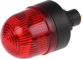 Фото 1/2 207.100.75, EM 207 Series Red Steady Beacon, 24 V ac/dc, Panel Mount, LED Bulb, IP65