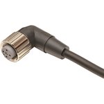 XS2F-M12PUR4A20M, Right Angle Female M12 to Unterminated Sensor Actuator Cable, 20m