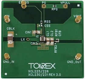 XCL230B0K1H-3.3V-EVB-01, Evaluation Board, XCL230B0K1H2, Step Down DC / DC Converter, Power Management