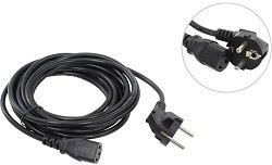 Фото 1/6 VCOM CE021-CU0.75-5M Кабель компьютер-розетка 220V (EURO)  VDE  3G*0,75mm2 VCOM {CE021-CU} 5м