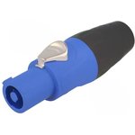 HP-3-F, AC Power Plugs & Receptacles PLASTIC PLUG SCREW BLUE 3 POLE
