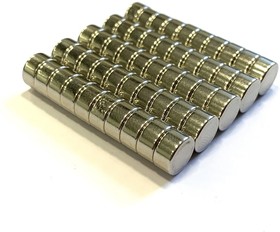 Фото 1/4 Неодимовый магнит 8х4 мм - 50 штук