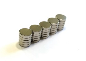 Фото 1/4 Неодимовый магнит 9х2 мм - 25 шт