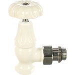 Угловой клапан для радиатора ретро, 1/2, цвет белый, 0337-1500VC0A