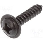 59201, Винт, 100шт, 16мм, сталь, черный, Резьба: 3,5