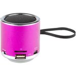 Колонка портативная Z12 розовая 3,5 + USB + microSD + FM радио, коробка