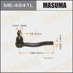 ME-4941L, Наконечник рулевой Nissan Teana (J31) 03-08 MASUMA левый