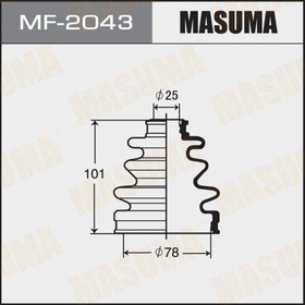 MF-2043, Пыльник ШРУС 78 x 101 x 25 Masuma