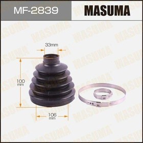 MF-2839, Пыльник ШРУС Masuma пластик+ спецхомут
