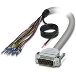 2926438, Male 15 Pin D-sub Unterminated Serial Cable, 500mm