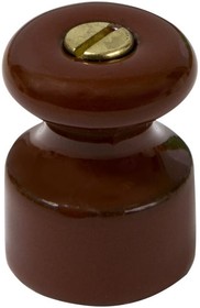 Изолятор универсальный с саморезом, цвет - коричневый 20шт GE70027-04