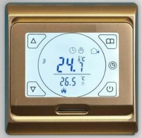 Терморегулятор для тёплого пола сенсорный E91.716 золотой 91716/золотой