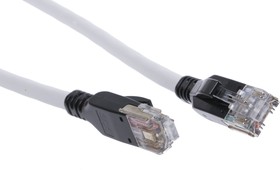 Фото 1/2 CA77-005M0-8, Cat7 Male ARJ45 to Male ARJ45 Ethernet Cable, STP, Grey, 5m, Low Smoke Zero Halogen (LSZH)
