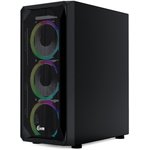 Powercase CMIZB-R4 Корпус Mistral Z4 Mesh RGB, Tempered Glass, 4x 120mm RGB fan ...