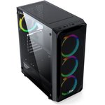 Powercase CMIZB-R4 Корпус Mistral Z4 Mesh RGB, Tempered Glass, 4x 120mm RGB fan ...