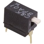 BPA01B, Switch DIP OFF ON SPST 1 Piano 0.1A 24VDC PC Pins 1000Cycles Thru-Hole Tube