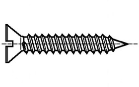 B2.2X16/BN990, Винт, 2,2x16, Головка: потайная, прямой, закаленная сталь, цинк