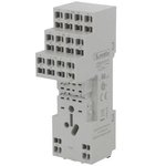 HR6XS41S, HR SERIES 230V ac DIN Rail Relay Socket, for use with HR SERIES
