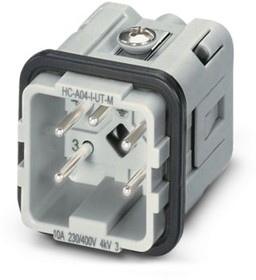 Фото 1/3 1585236, (HC-A04-I-UT-M) Модуль для контактов, 4+PE, D7, точек подключения на полюс: 1, ифт, винт, 230 В/10 A, 0,5 мм2 .. 2,5 мм2