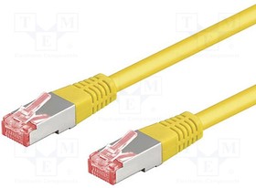 S/FTP6A-CU-030YL, Коммутационный шнур S/FTP 6a многопров Cu LSZH желтый 3м 27AWG
