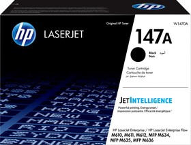 Фото 1/5 Картридж лазерный HP 147A W1470A черный (10500стр.) для HP LaserJet M610dn