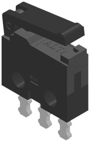MP000801, Микропереключатель, Петлевой Рычаг, DPST-NC, SMD (Поверхностный Монтаж), 500 мА