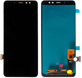 Дисплей (экран) в сборе с тачскрином для Samsung Galaxy A8+ (Plus) 2018 SM-A730F черный (OLED)