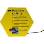 3M SJ 354x 25,4 mm x 5m, 300 squares, Black Hook & Loop Tape, 25mm x 5m