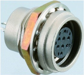 Фото 1/2 HR25A-7R-8S, Circular Connector, 8 Contacts, Panel Mount, Micro Connector, Socket, Female, HR25 Series